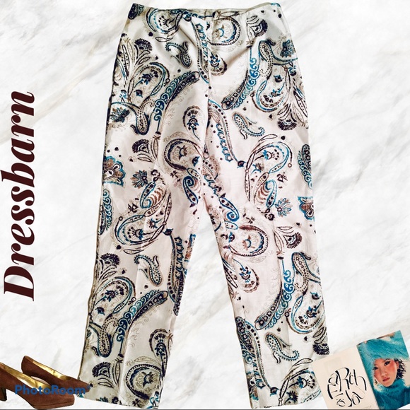 dressbarn Pants - Dressbarn Paisley Satin Pants.